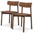 New Design Walnut Dining Chair Set Of 2- Mid Century Modern Solid Wood Dining Chairs In Rich Walnut Color 17.5W X 17.7D X 29.9H For Living Room Bedroom Outdoor