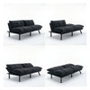 Black Convertible Folding Modern Sofa Bed