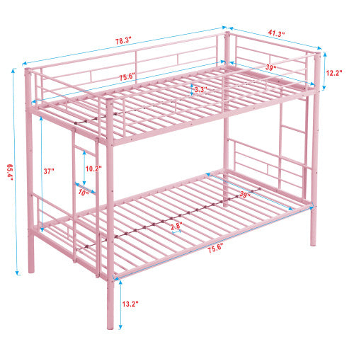 METAL BUNK BED Twin Over Twin