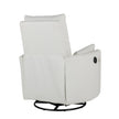 Upholstered Swivel Recliner Manual Rocker Recliner Chair Baby Nursery Chair With Two Removable Pillows For Living Room