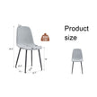 Comfortable Linen-Cotton Dining Chair Set - Six Pieces In Light Gray.Integrated Seat And Backrest,Linen-Cotton Material,Modern Home Matching.