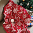 Nordic Knitted Snowflake Blanket Decorative Blanket Living Room Sofa