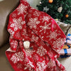 Nordic Knitted Snowflake Blanket Decorative Blanket Living Room Sofa