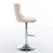 Swivel Velvet Barstools Adjustable 25 33  Seat, Modern Upholstered Chrome Base