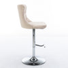 Swivel Velvet Barstools Adjustable 25 33  Seat, Modern Upholstered Chrome Base