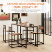 Industrial Dining Table Set For 2 Compact Kitchen Table And Chairs Rustic Brown For Small Spaces