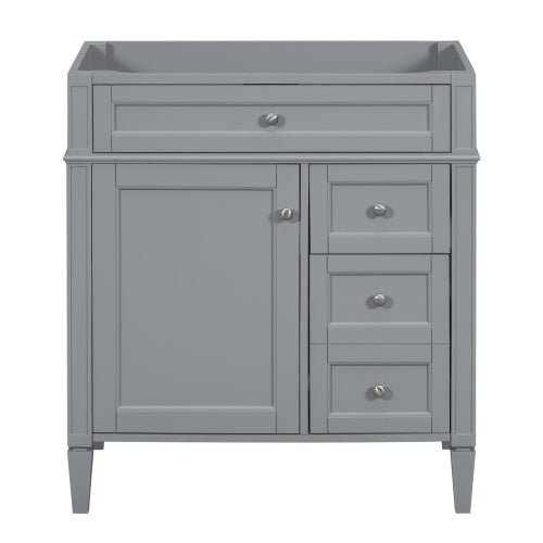 30'' Bathroom Vanity Without Top Sink, Modern Bathroom Storage Cabinet With 2 Drawers And A Tip-out Drawer