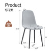 Comfortable Linen-Cotton Dining Chair Set - Four Pieces In Light Gray.Integrated Seat And Backrest,Linen-Cotton Material,Modern Home Matching.