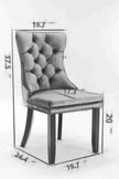 A&A Furniture,Nikki Modern, High-end Tufted Solid Wood Contemporary Velvet Upholstered Dining Chair With Golden Stainless Steel Plating Legs,Nailhead Trim,Set Of 2,Gold, SW1601GL
