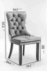 A&A Furniture,Nikki Modern, High-end Tufted Solid Wood Contemporary Velvet Upholstered Dining Chair With Golden Stainless Steel Plating Legs,Nailhead Trim,Set Of 2,Gold, SW1601GL