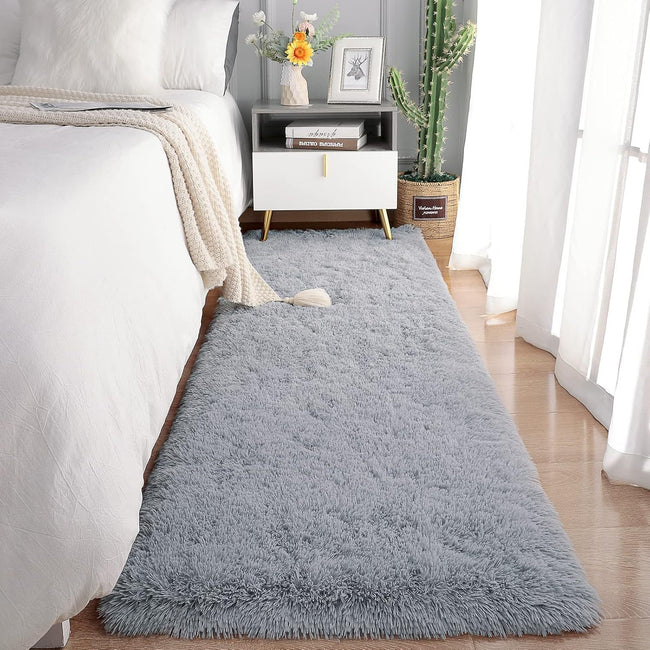 Amazon Nordic Silk Wool Carpet Bedroom Thickened Plush Non-slip Bedside Blanket Living Room Easy To Care Coffee Table Floor Mats