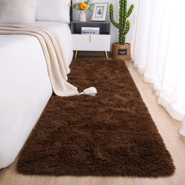 Amazon Nordic Silk Wool Carpet Bedroom Thickened Plush Non-slip Bedside Blanket Living Room Easy To Care Coffee Table Floor Mats