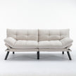Cream Convertible Folding Modern Sofa Bed