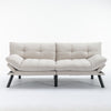 Cream Convertible Folding Modern Sofa Bed
