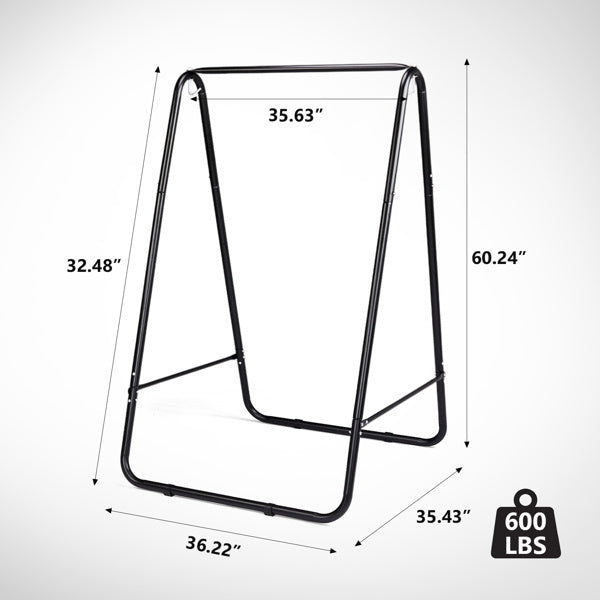 Black Hooked Hanging Chair Frame, Excluding Hanging Chair