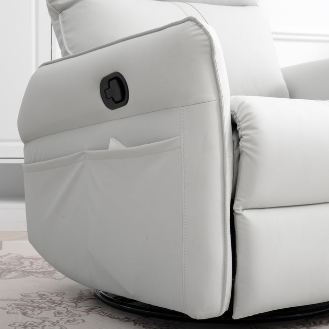 360  Swivel Rocking Recliner Chair, Nursery Glider, Modern Small Rocker
