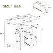 36 Bathroom Vanity Without Sink, Cabinet Base Only, Two Cabinets And Five Drawers, Solid Wood Frame, Grey