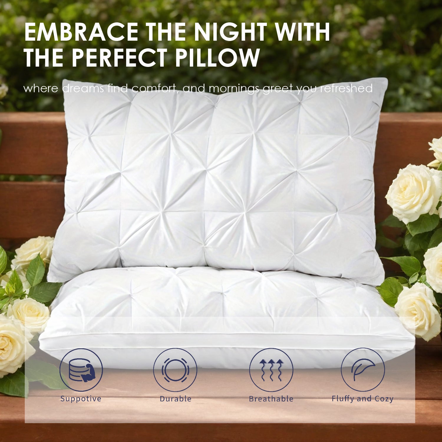 Brushed Twist Pillow, Down Pillow, Down Fiber Two-in-one Pillow,  Double-layer Design, Breathable, OKO-100 Certified