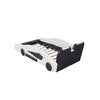 Twin Size Race Car-Shaped Platform Bed With Wheels, White