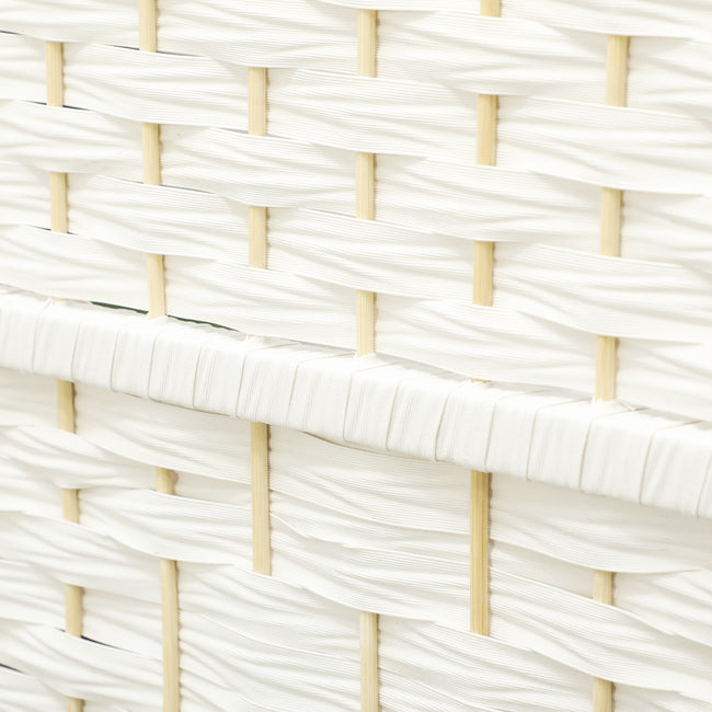 Folding Room Divider Screen 6 Panel 6' Tall Privacy Screen Freestanding Wood Partition for Home Office, White