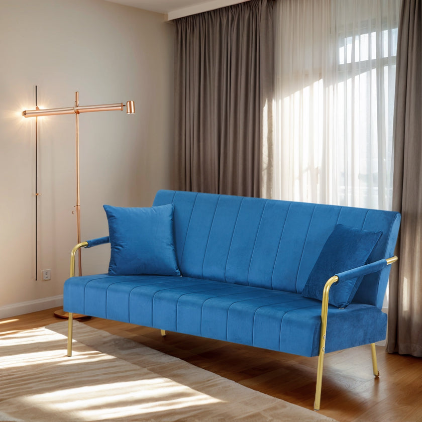 Modern Velvet Loveseat Sofa For Living Room