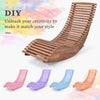 Outdoor Acacia Wood Rocking Chair With Widened Slatted Seat And High Back