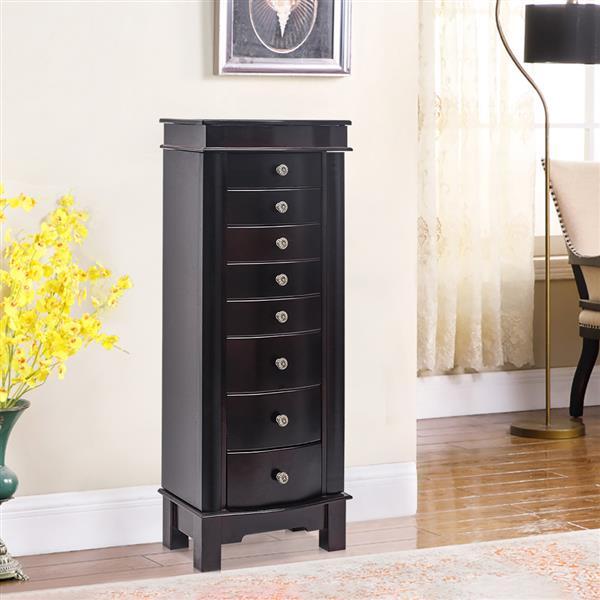 Floor-standing Eight-drawer Nine-layer Jewelry Cabinet