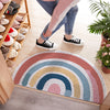 Rainbow Semicircular Silk Enclosure Mats Door Porch Entrance Door Mats Indoor Entrance Door Entrance Carpet