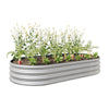 Oval Large Metal Raised Garden Bed For Plants, Vegetables, Flowers