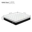 12 Inch Hybrid Mattress Individual Pocket Spring Memory Foam Cool Knitted Cover CertiPUR-US Black