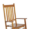 Wooden Outdoor Rocking Chair With Armrests, High Back For Garden, Patio, Balcony, Porch, Natural