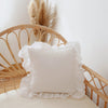Ruffled Pillow Cover With Core Linen Pillow Living Room