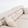 LY-029 APRICOT COMPRESSION SOFA 4-seater Combined Sofa, Wood Grain Chenille Fabric, Full Sponge Compression Sofa,combined Sofa With 2 Pillows For Living Home Furniture Apartment