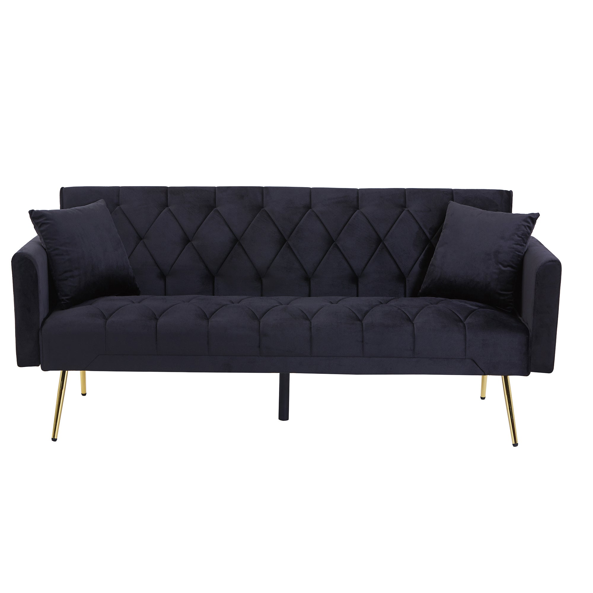 Modern Velvet  Sofa Bed Folding Futon For Lving Room