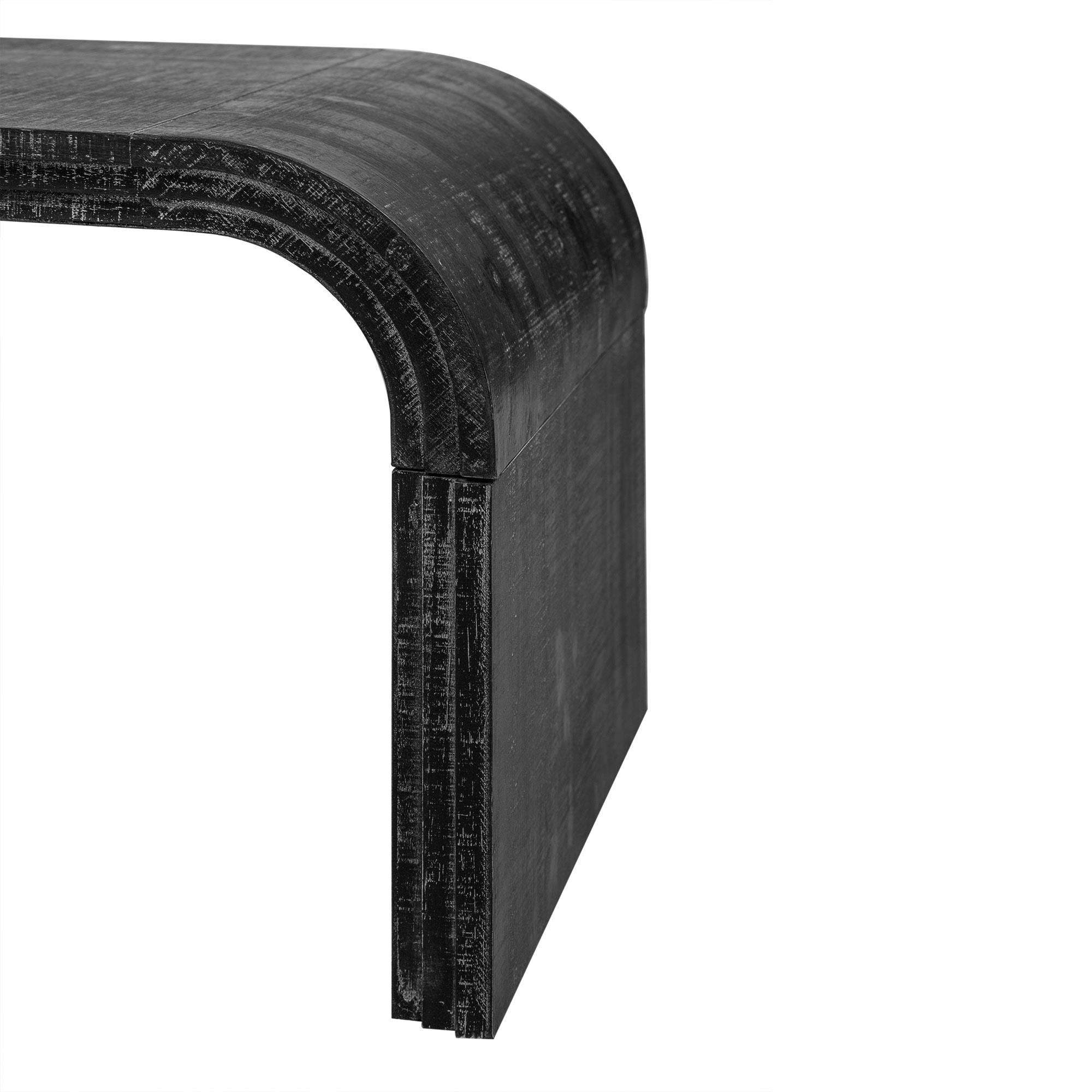 Simple Coffee Table With Curved Decorative Art Design, Suitable For Living Or Dining Rooms