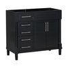 36'' Bathroom Vanity Without Sink, Freestanding Bathroom Storage Cabinet With 2 Drawers And A Tip-out Drawer, Solid Wood Frame Vanity Only, Height Adjustable Shelf