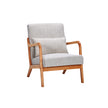 Mid-Century Modern Armchair Upholstered With Pillows And Solid Wood Frame
