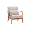 Mid-Century Modern Armchair Upholstered With Pillows And Solid Wood Frame