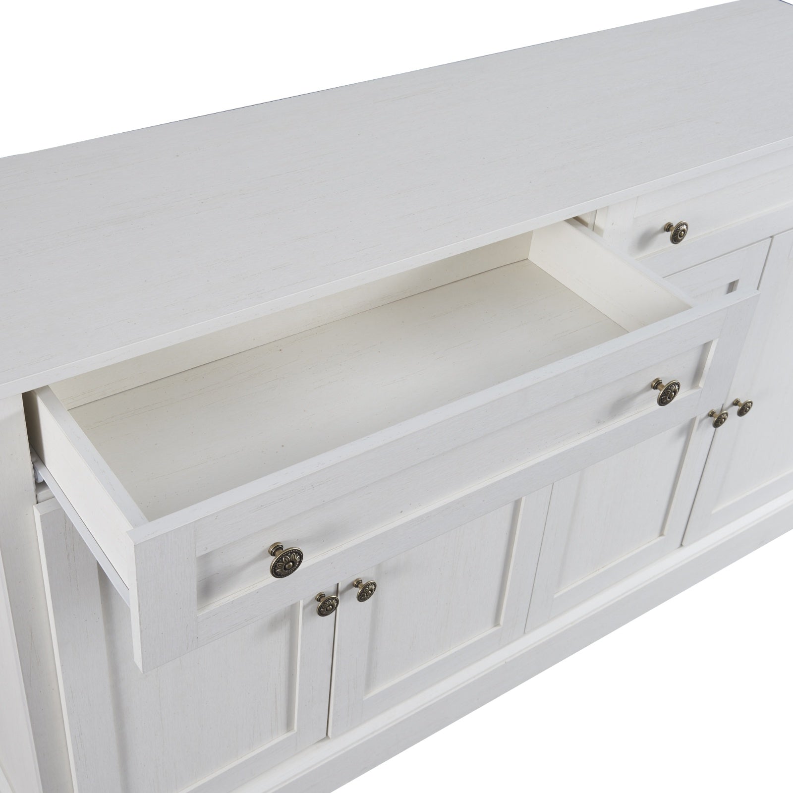 TREXM Kitchen Sideboard Buffet With 2 Drawers & 4 Doors Adjustable Shelves