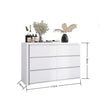 Extended Desktop With 6 Drawers And White Dressing Table