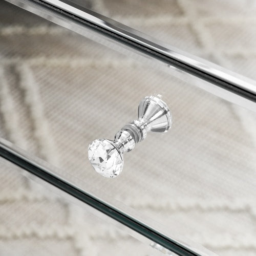 21.5 Inch X15.8 InchX26.8 InchSilver Mirror Three Drawer Cabinet,Multi Functional Storage Cabinet