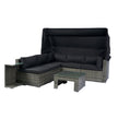 7-Piece Patio Set W Retractable Canopy   Wicker Rattan Sectional Sofa