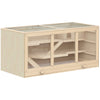 Hamster Cage 3 Tiers Wooden Big Habitat Mice Rat Exercise Play House Pen Opening Roof Ramps