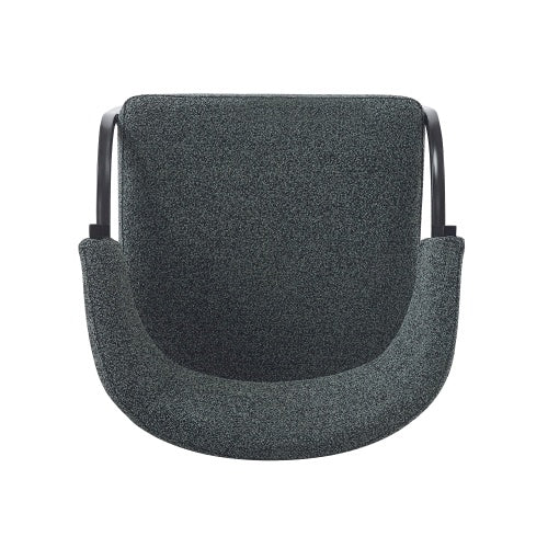 Upholstered Dining Chairs With Metal Legs Set Of 2,Dark Green Black