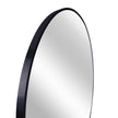 32 Inch Black Metal Framed Round Bathrrom Mirror For Wall.
