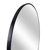 32 Inch Black Metal Framed Round Bathrrom Mirror For Wall.