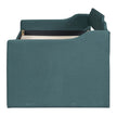 Twin Size Upholstered Daybed With Trundle And Three Drawers,Green