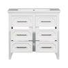 36'' Bathroom Vanity With Resin Sink Combo, Free Standing Single Vanity Set With Four Drawers, Solid Wood Frame Bathroom Storage Cabinet