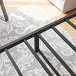 Metal Platform Bed Frame, Victorian Style Headboard Footboard Under Bed Storage No Box Spring Needed Queen Size Black