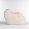 Soft Tufted Foam Bean Bag Chair With Teddy Fabric Ivory White